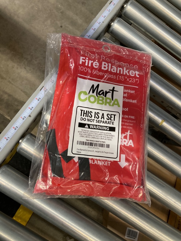 Photo 2 of Mart Cobra Emergency Fire Blanket for Home and Kitchen Fire Extinguishers for The House x2 Prepared Fiberglass Fire Blankets Emergency for Home Fireproof Blanket Fire Retardant Blankets Grease Spray