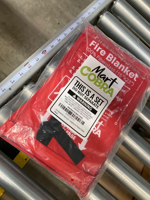 Photo 2 of Mart Cobra Emergency Fire Blanket for Home and Kitchen Fire Extinguishers for The House x2 Prepared Fiberglass Fire Blankets Emergency for Home Fireproof Blanket Fire Retardant Blankets Grease Spray