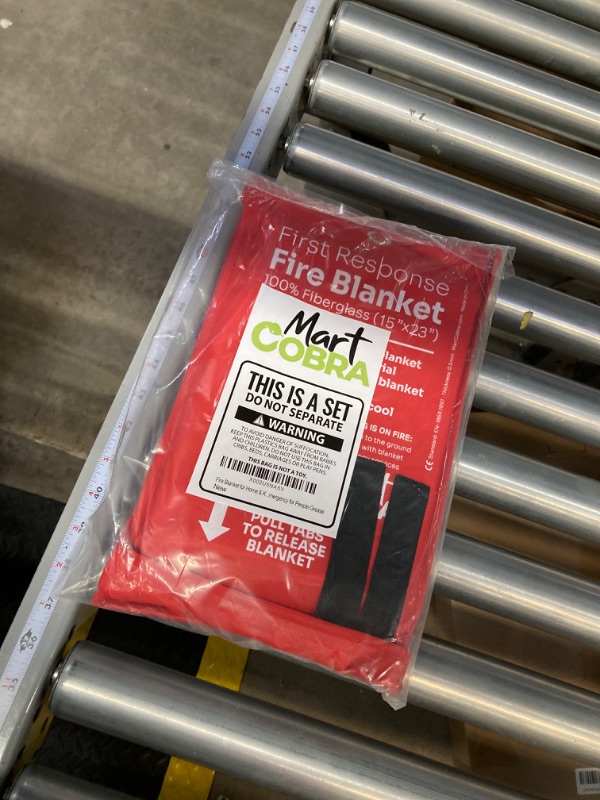 Photo 2 of Mart Cobra Emergency Fire Blanket for Home and Kitchen Fire Extinguishers for The House x2 Prepared Fiberglass Fire Blankets Emergency for Home Fireproof Blanket Fire Retardant Blankets Grease Spray