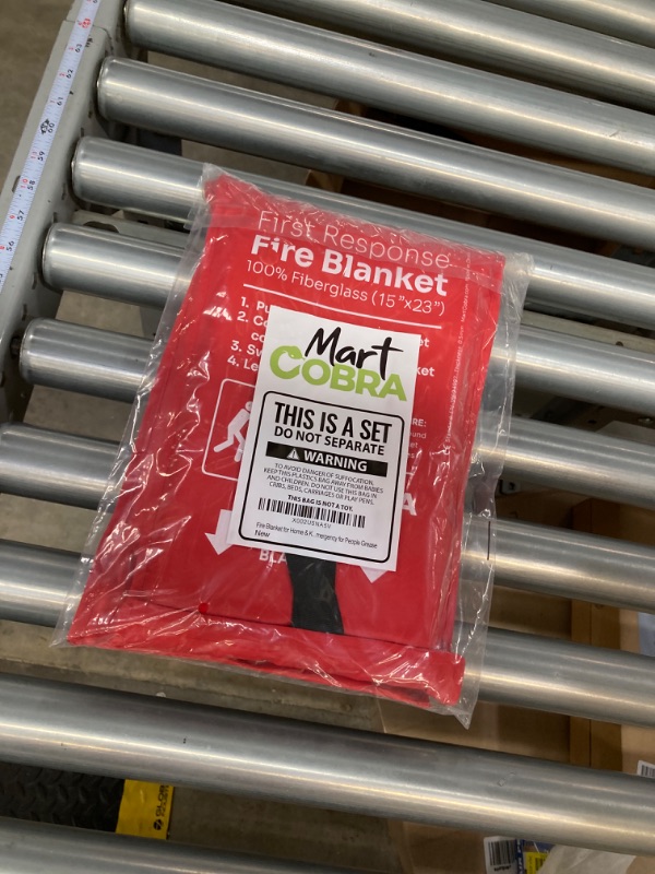 Photo 2 of Mart Cobra Emergency Fire Blanket for Home and Kitchen Fire Extinguishers for The House x2 Prepared Fiberglass Fire Blankets Emergency for Home Fireproof Blanket Fire Retardant Blankets Grease Spray