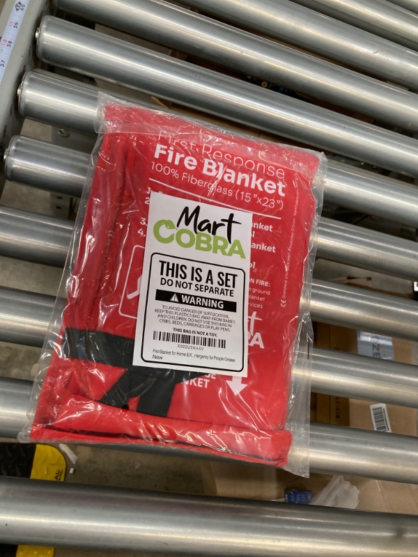 Photo 2 of Mart Cobra Emergency Fire Blanket for Home and Kitchen Fire Extinguishers for The House x2 Prepared Fiberglass Fire Blankets Emergency for Home Fireproof Blanket Fire Retardant Blankets Grease Spray