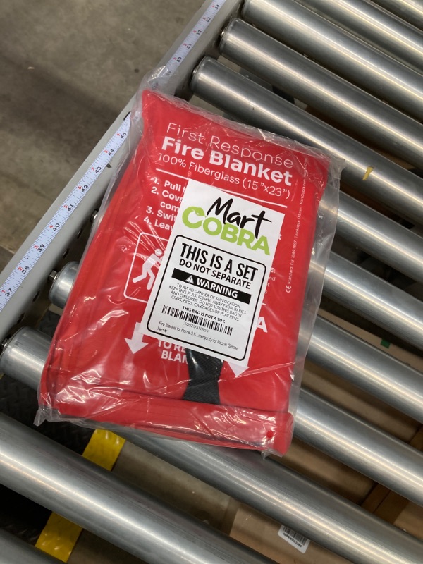 Photo 2 of Mart Cobra Emergency Fire Blanket for Home and Kitchen Fire Extinguishers for The House x2 Prepared Fiberglass Fire Blankets Emergency for Home Fireproof Blanket Fire Retardant Blankets Grease Spray