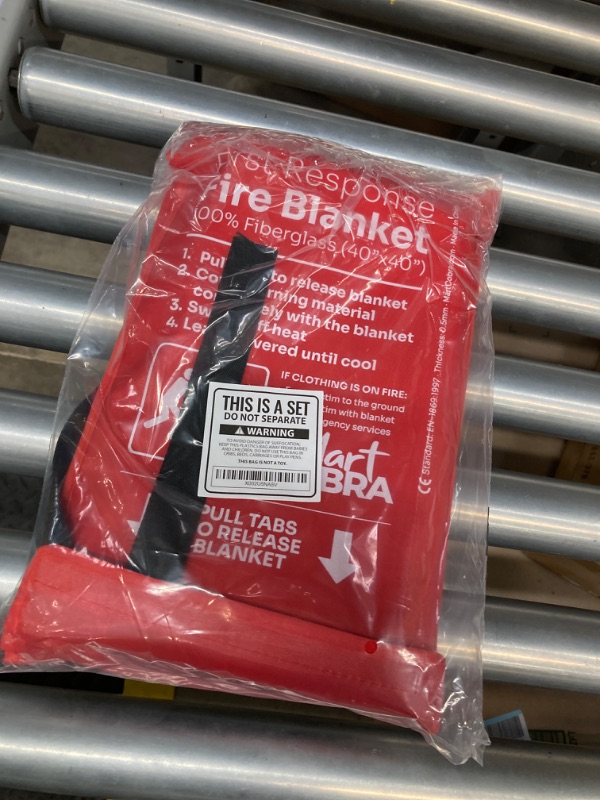 Photo 2 of Mart Cobra Emergency Fire Blanket for Home and Kitchen Fire Extinguishers for The House x2 Prepared Fiberglass Fire Blankets Emergency for Home Fireproof Blanket Fire Retardant Blankets Grease Spray