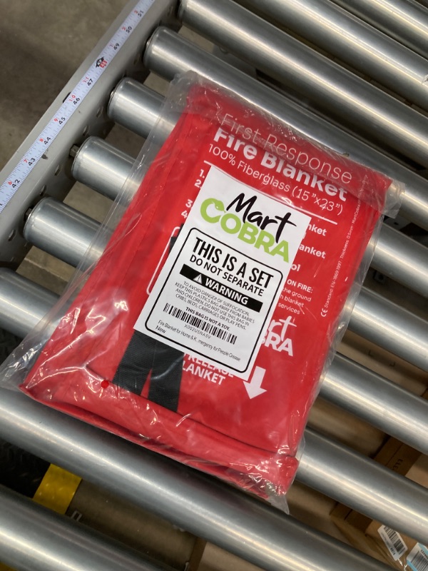 Photo 2 of Mart Cobra Emergency Fire Blanket for Home and Kitchen Fire Extinguishers for The House x2 Prepared Fiberglass Fire Blankets Emergency for Home Fireproof Blanket Fire Retardant Blankets Grease Spray