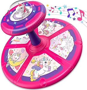 Photo 1 of 
Unicorn Sit and Spin Toy, Birthday Gift for Girls Age 1 2 3 4 Years Old, Toddler Toys