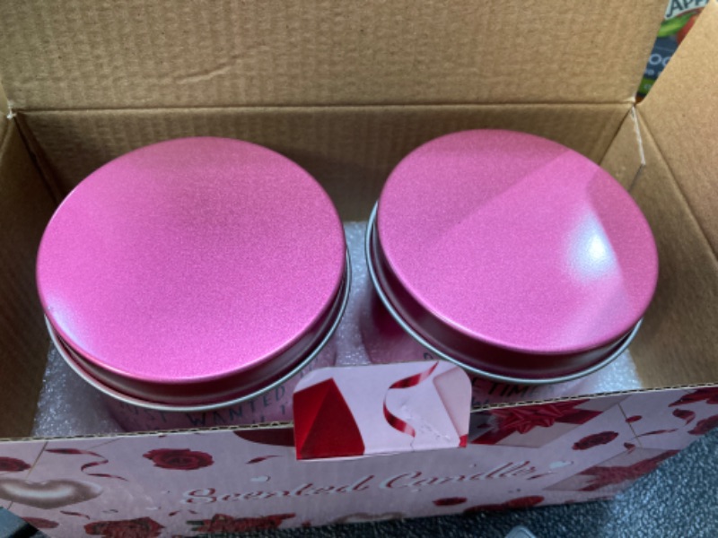 Photo 2 of 2 Pack Love You Rose Scented Candle for Women, Romantic Valentines Day Gifts for Wife, Husband, Girlfriend, Boyfriend, Couples Gifts, 9 oz