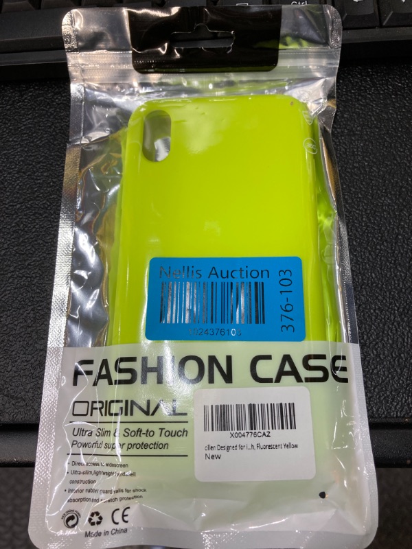 Photo 2 of Designed for iPhone XR Case, Silicone Phone Case [Drop Protection] Ultra Slim Cover Shockproof Phone Cases Soft Anti-Scratch Microfiber Lining Inside, 6.1 inch, Fluorescent Yellow