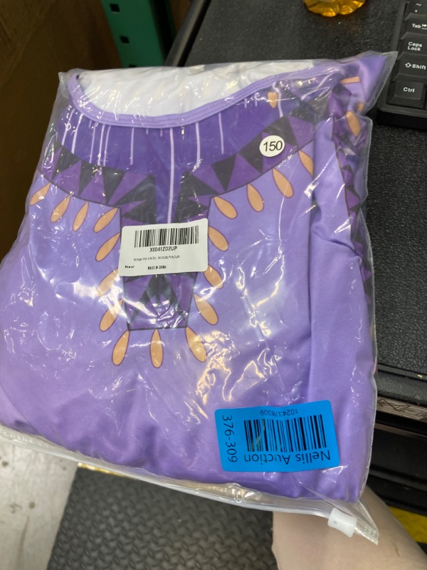 Photo 1 of Vermeyen Wish Asha Costume Dress for Girl,Princess Costume Kids Dress Halloween Christmas Costume Cosplay Party Outfit 150 (9-10Y) Purple