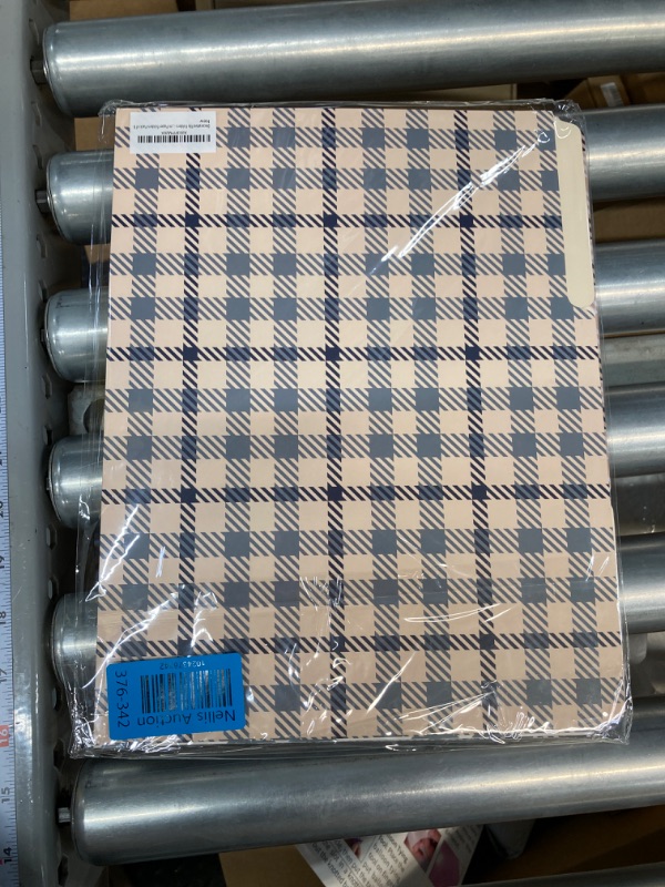 Photo 2 of Decorative File Folders 8 Pack - 8 Different Blue Plaid Fashion Designs, 1/3 Cut Tabs Letter Size 9x11.5 inch, 350gsm Thick Paper Matte Finish, Essential Stationery for Home, School & Office