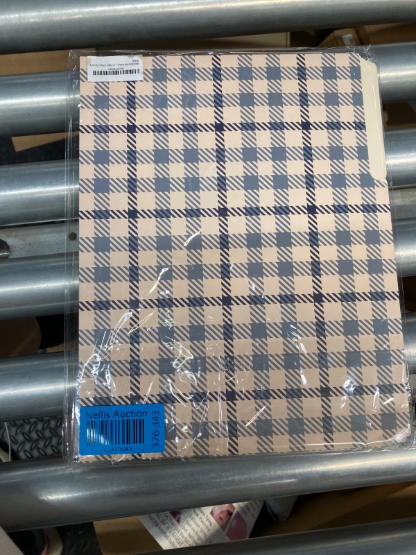 Photo 2 of Decorative File Folders 8 Pack - 8 Different Blue Plaid Fashion Designs, 1/3 Cut Tabs Letter Size 9x11.5 inch, 350gsm Thick Paper Matte Finish, Essential Stationery for Home, School & Office