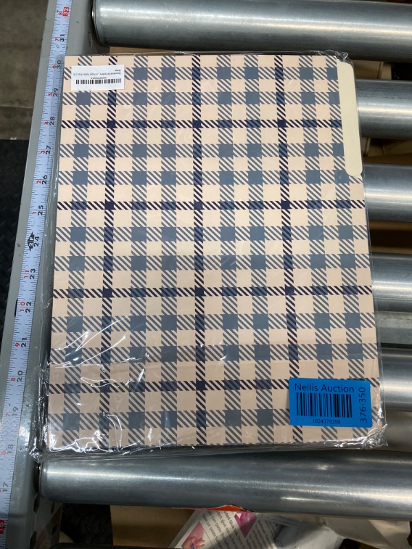 Photo 2 of Decorative File Folders 8 Pack - 8 Different Blue Plaid Fashion Designs, 1/3 Cut Tabs Letter Size 9x11.5 inch, 350gsm Thick Paper Matte Finish, Essential Stationery for Home, School & Office