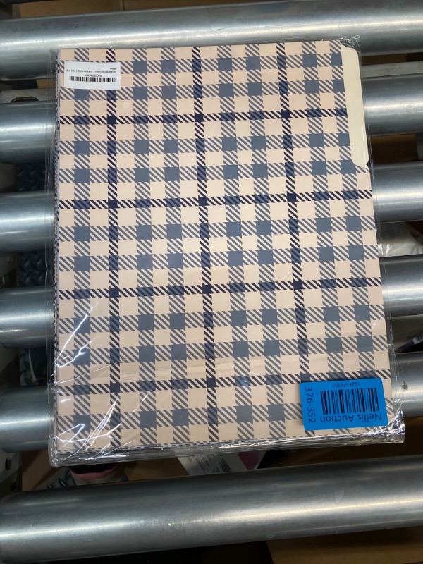 Photo 2 of Decorative File Folders 8 Pack - 8 Different Blue Plaid Fashion Designs, 1/3 Cut Tabs Letter Size 9x11.5 inch, 350gsm Thick Paper Matte Finish, Essential Stationery for Home, School & Office