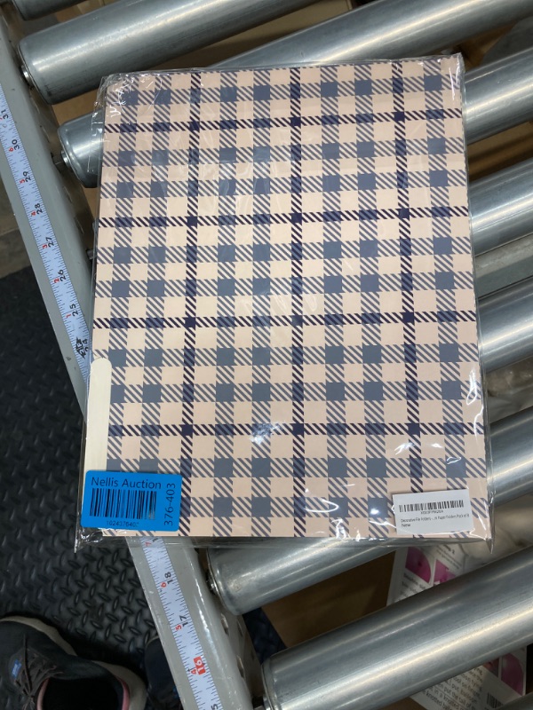 Photo 2 of Decorative File Folders 8 Pack - 8 Different Blue Plaid Fashion Designs, 1/3 Cut Tabs Letter Size 9x11.5 inch, 350gsm Thick Paper Matte Finish, Essential Stationery for Home, School & Office