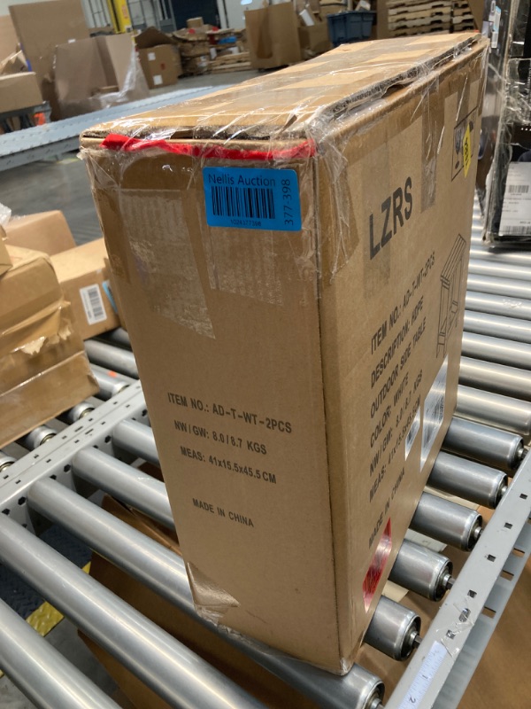 Photo 1 of LZRS Adirondack Square Outdoor Side Table, Pool Composite Patio Table,HDPE End Tables for Backyard,Pool, Indoor Companion, Easy Maintenance & Weather Resistant(White),2PCS b:Square Table 2PCS White