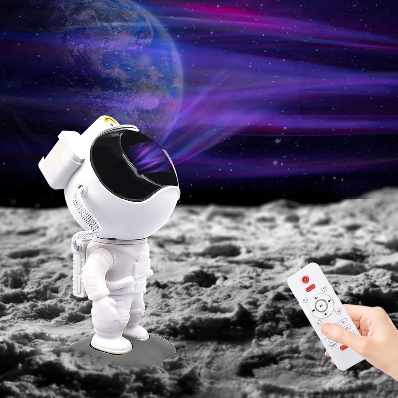 Photo 1 of Astronaut Star Galaxy Projector Light, Northern Light Projector with Remote&Timer, Starry Aurora Night Light for Kids, Decorative Projector for Bedroom
