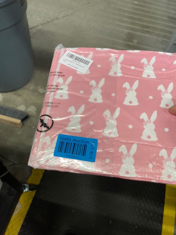 Photo 2 of Artoid Mode Pink Dots Bunny Rabbits Easter Kitchen Towels Dish Towels, 18x26 Inch Seasonal Spring Decoration Hand Towels Set of 2 Bunny 1