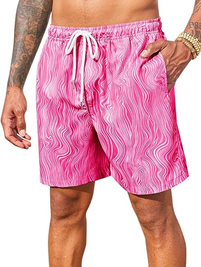 Photo 1 of Runcati Mens Swim Trunks Quick Dry Beach Shorts 6 Inch Swimwear Bathing Suit with Pockets
