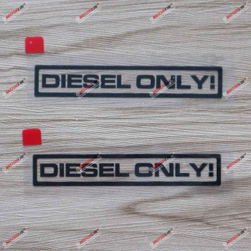 Photo 1 of 2X Black 4'' Diesel Fuel Only Decal Sticker Car Vinyl Fuel Cover Cap Warning Style b
