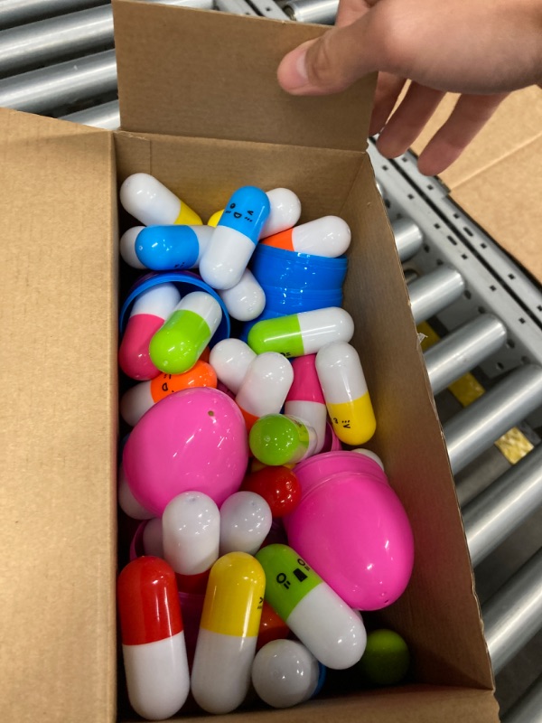 Photo 1 of 60 Pack Prefilled Easter Eggs with Novelty Pen Easter Basket Stuffers Transform Easter Eggs with Toy Inside Easter Party Favor for Kids Easter Eggs Hunt Filled Easter Gifts