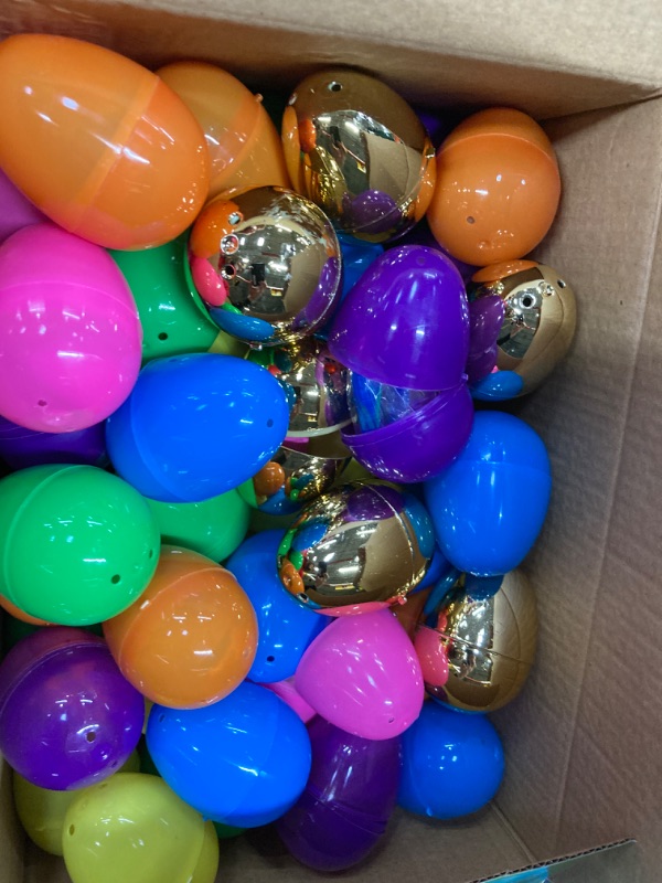 Photo 2 of [6 Surprise Golden Eggs] 100 Pack Prefilled Easter Eggs with Assorted Toys, 100 Plastic Easter Eggs Fillers with Fidget Toys, Easter Eggs Hunt Party Favor for Kids Girls Boys Easter Basket Stuffers