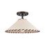 Photo 1 of allen + roth Sevierville 1-Light 14-in Bronze Semi-Flush mount light
