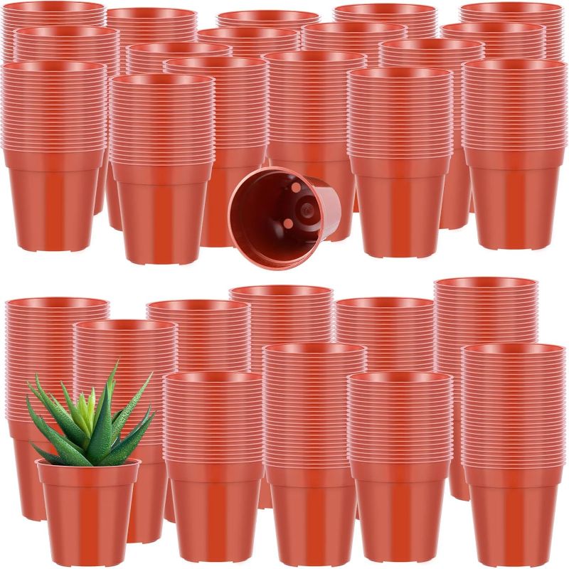 Photo 1 of 1000 Pcs 2 Inch Plant Nursery Pots Seed Starting Pots Round Plastic Planters for Succulent Plants Flower Seedlings, Cuttings, Transplanting Containers Indoor Outdoor Garden Starter Planter