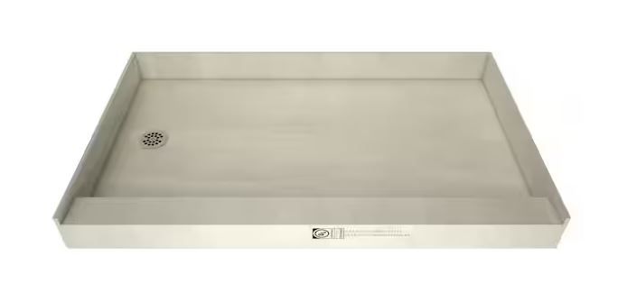 Photo 1 of Tile Redi Redi Base 32 in. x 60 in. Single Threshold Shower Base with Left Drain and Polished Chrome Drain Plate