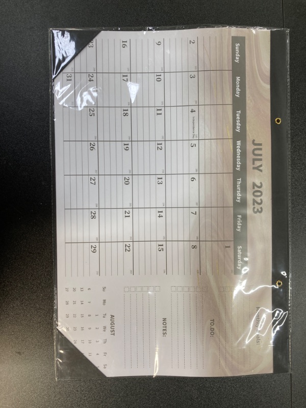 Photo 2 of Desk Calendar 2024,Large 2024 Desk Calendar -17" x 12" Monthly Wall Calendar for Home or Office,Large Ruled Blocks,Clear Plastic Cover,Thick Paper,Calendar Now Runs until December 2024