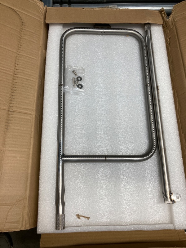 Photo 1 of 7584 25" Cast Iron Cooking Grates & 65032 23.75" Grill Burner for Wber Q300 320 3000 3200 57060001 586002 Grills, Baby Q Grill Grids & Grates and Grill Burner Tube Kit for Weber 7646 & 65032