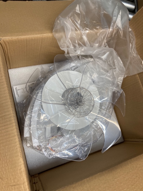 Photo 1 of 2024 Modern 35" Ceiling Fan with Lights and Remote - Smart Stepless Dimming and Adjustable Color Temperature Low Profile Ceiling Fan with 6 Speeds for Bedroom and Living Room 35IN-White