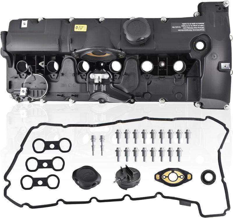 Photo 1 of 
XIMAKA 264-935 Engine Valve Cover Kit With Gasket, Bolts and Oil Cap Fit for 2007-2013 Bmw 125i 128i 130i 323i 325i 328i 328xi 525i 528i 528xi 530i X3 X5 Z4...