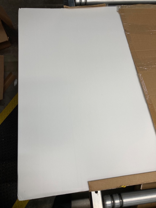 Photo 2 of Corrugated Plastic Sheet for Indoor and Outdoor Use - 4 Mm Thick Poster Board, 24x36 Inches - Pack of 2 White Plastic Board Sheets - Waterproof Coroplast Sheets and Lightweight Blank Yard Signs 24"x36"-2 Pack White