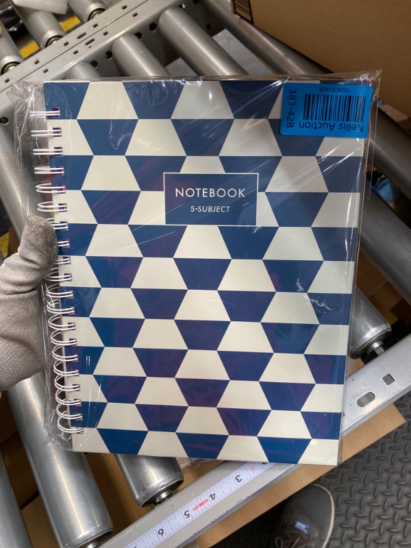 Photo 1 of Cute Hardcover Spiral Notebook, 5 Subject College Ruled Composition 8.5 * 11 Notebooks for School and Work (Navy)