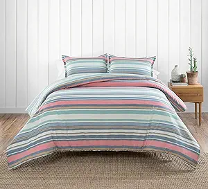 Photo 1 of PENDLETON Aurora Stripe Comforter blanket, Tan Multi