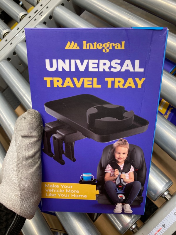 Photo 2 of Adjustable Travel Tray - Universal Quick Attach Clamps for Car Seats, Strollers, Arm Rests, Wagons - Car Seat and Stroller Organizer