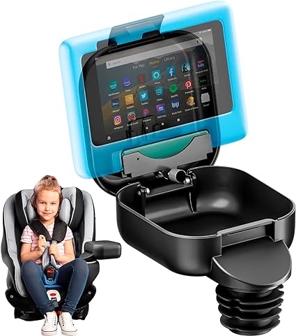 Photo 1 of Integral Kids Console for Car Seat - Upgraded Car Organizer for Kids Adjustable Tablet Mount - Car Seat Cup Holder Console with Storage Container - Roadtrip Essentials for Kids - Standard Base
