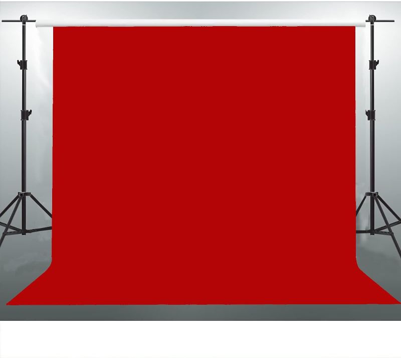 Photo 1 of 10x10ft Red Backdrop Red Fashion Photography Background High Density Non-Woven Background for Photo Booth Birthday Christmas Parties Photography Studio Picture 