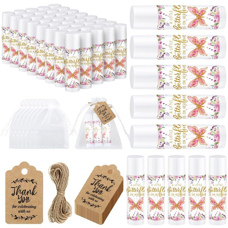Photo 1 of 
Demissle 50 Pcs Baby Shower Lip Balm Gift Set with 100 Pcs Organza Bags Baby Shower Party Favor for Guest Thank You Tag Rope Baby Shower Party Decoration...