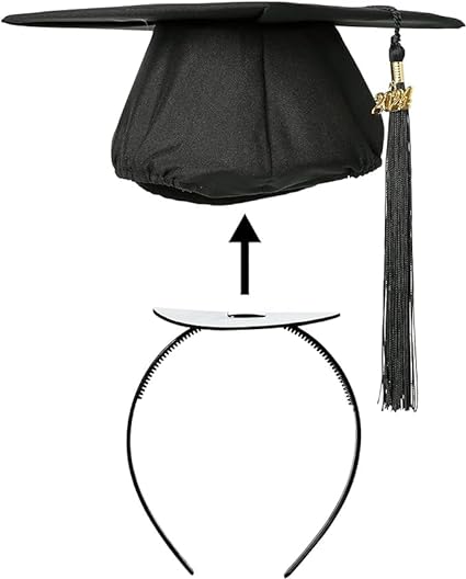 Photo 1 of 2024 New Adjustable Graduation Cap Headband, Graduation Hat Holder,Secure Your Grad Cap and Your Hairstyle - Graduation Cap Headband Insert, Grad Cap Insert Black 5 Pack*