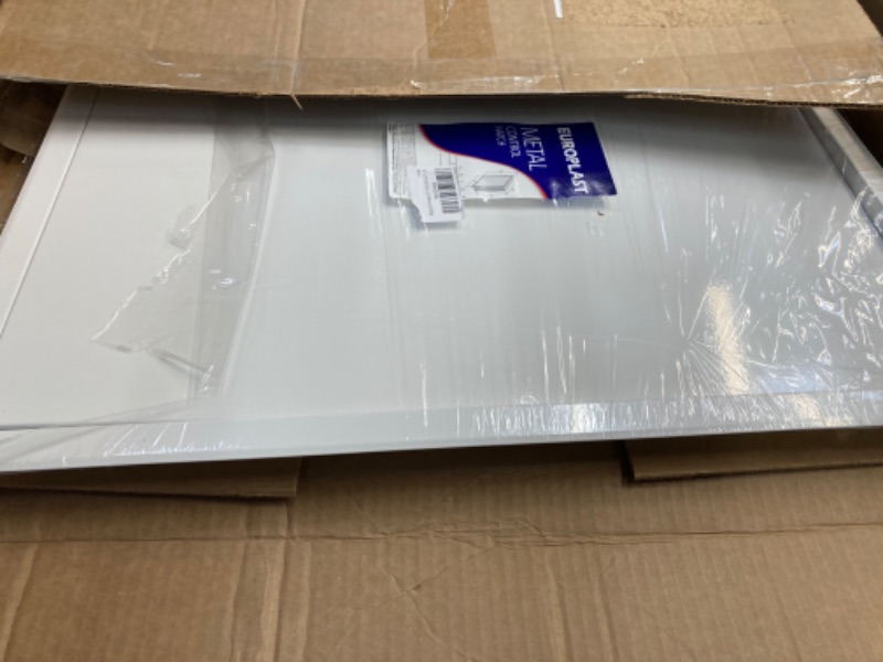 Photo 2 of 16" x 20" Inch Steel Access Panel Door (15.6x19.5) for Indoor Use - Opening Flap Cover Plate - Box Door Lock - Door Latch - Inspection Hatch - White Polymer Coating - Intended for Walls and Ceilings Steel - White 16x20