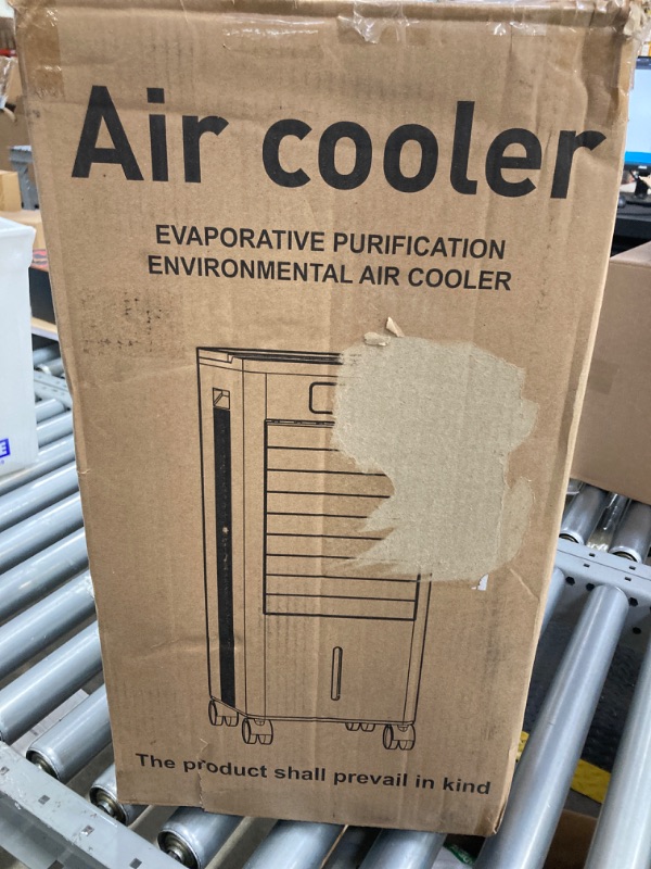 Photo 1 of Portable Air Conditioners, 3-IN-1 Evaporative Swamp Cooler Air Conditioner, 4 Modes & 3 Speeds, 12H Timer, LED Display, Remote & Touch Control, 4 Wheels with Latches, Swamp Cooler for Bedroom,Indoor White