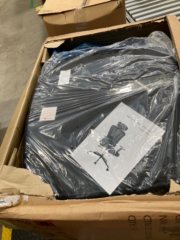 Photo 1 of Yaheetech Ergonomic Office Chair Desk Chair High Back Mesh Computer Chair Study Chair with Lumbar Support Adjustable Armrest, Backrest and Headrest for Home Office Working Black