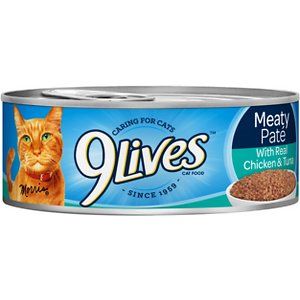 Photo 1 of 9Lives Meaty Pate Chicken and Tuna Cat Food Singles 5.5 Oz. Cans, PK24