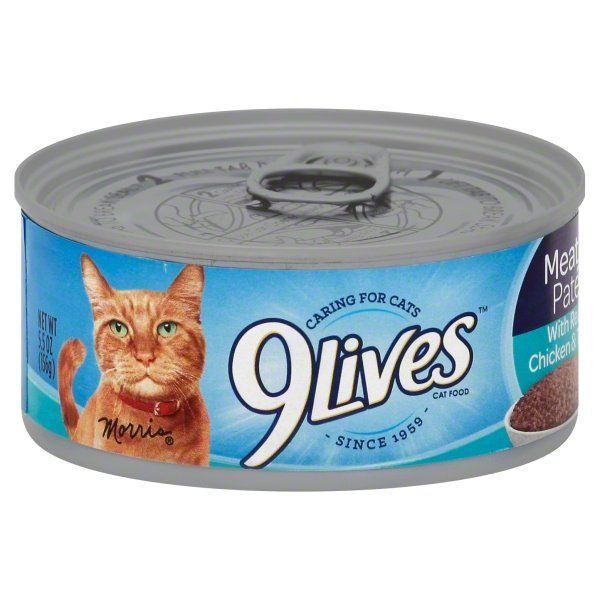 Photo 1 of 9Lives Meaty Paté with Real Chicken & Tuna Wet Cat Food 5.5-Ounce Can 24pk