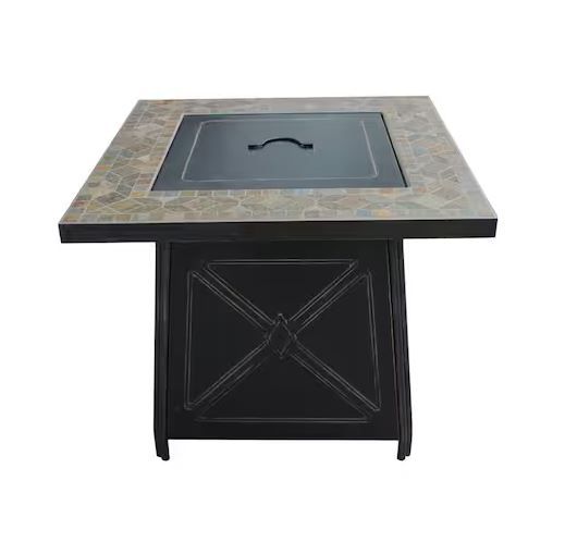 Photo 1 of Hampton Bay Crossrider 30 in. 50,000 BTU Antique Bronze Gas Fire Pit Table