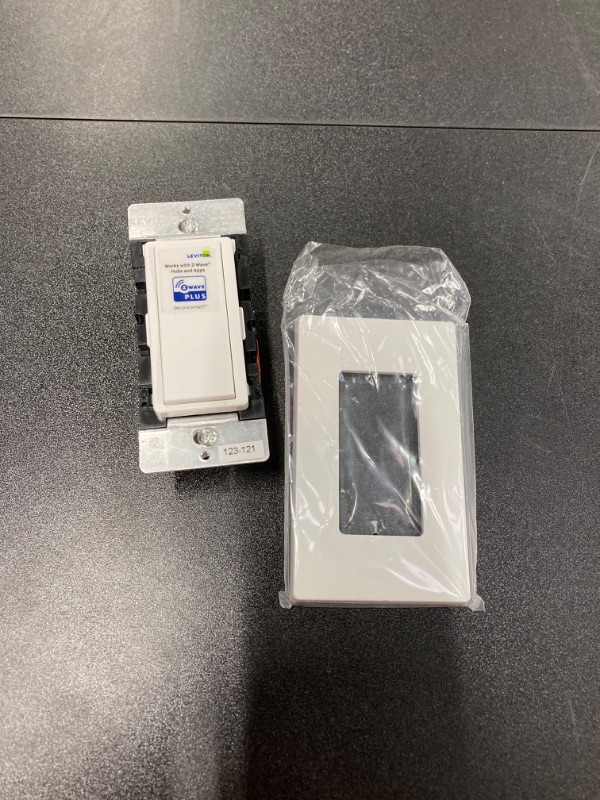 Photo 1 of Leviton Decora Smart Light Switch with Z-Wave Technology Wallplate Included, White