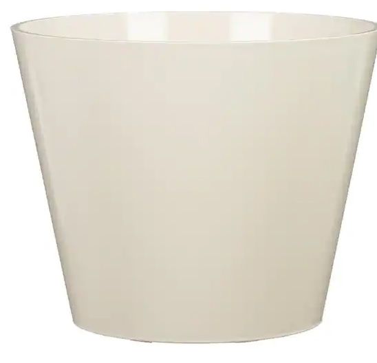 Photo 1 of Scheurich Purista 11.8 in. (30cm) Avorio Cream Resin Pot