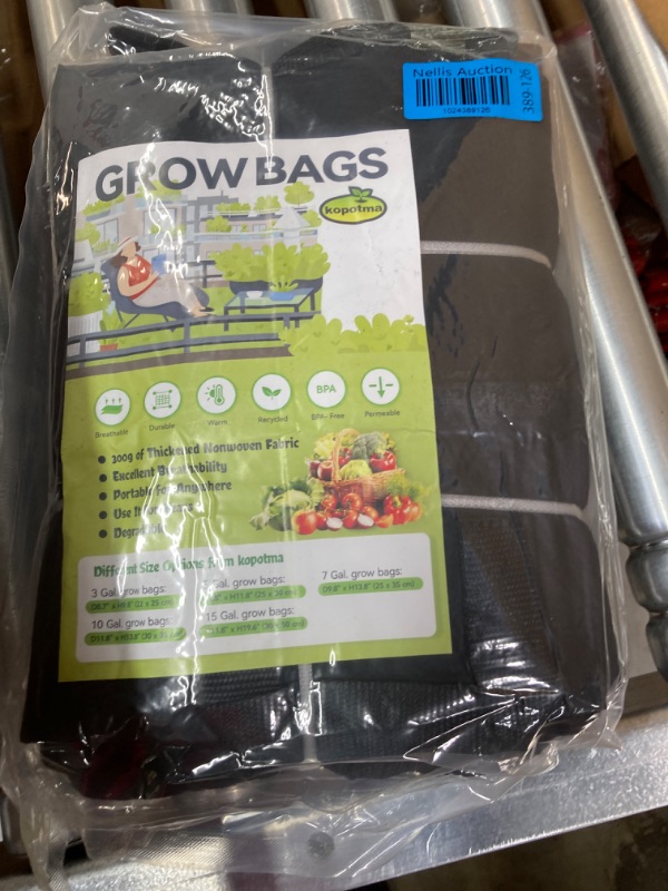 Photo 2 of 5Packs Mixed Size Grow Bags, Fabric Plant Grow Bags Fabric Planters Garden Bgas Fabric Pots Potato Grow Bags, Grow Bags 5Gal*2/7Gal/10Gal*2 5Gal+5Gal+7Gal+10Gal+10Gal Black