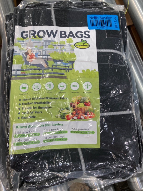 Photo 1 of 5Packs Mixed Size Grow Bags, Fabric Plant Grow Bags Fabric Planters Garden Bgas Fabric Pots Potato Grow Bags, Grow Bags 5Gal*2/7Gal/10Gal*2 5Gal+5Gal+7Gal+10Gal+10Gal Black
