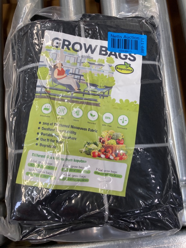 Photo 2 of 5Packs Mixed Size Grow Bags, Fabric Plant Grow Bags Fabric Planters Garden Bgas Fabric Pots Potato Grow Bags, Grow Bags 5Gal*2/7Gal/10Gal*2 5Gal+5Gal+7Gal+10Gal+10Gal Black